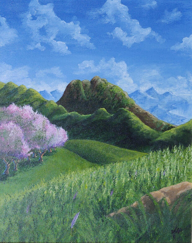 Pico Paraná. Acrylic on canvas, 2019.